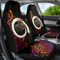 Vanuatu Boar Cowboy Car Seat Cover Tusk Gradient Polynesian Pattern LT14 - Polynesian Pride