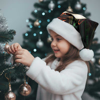 Vanuatu Boar Cowboy Christmas Santa Hat Tusk Gradient Polynesian Pattern - Polynesian Pride