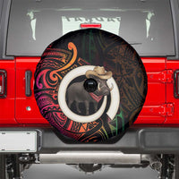 Vanuatu Boar Cowboy Spare Tire Cover Tusk Gradient Polynesian Pattern - Polynesian Pride