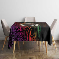 Vanuatu Boar Cowboy Tablecloth Tusk Gradient Polynesian Pattern LT14 - Polynesian Pride