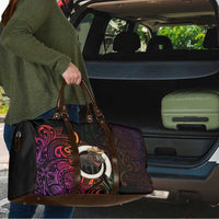 Vanuatu Boar Cowboy Travel Bag Tusk Gradient Polynesian Pattern - Polynesian Pride