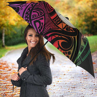 Vanuatu Boar Cowboy Umbrella Tusk Gradient Polynesian Pattern - Polynesian Pride