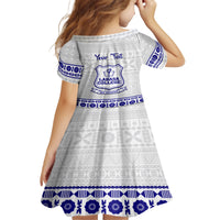 Personalised Fiji Labasa College Family Matching Tank Maxi Dress and Hawaiian Shirt Fijian Tapa Pattern LT14 - Polynesian Pride