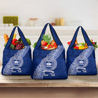 Personalised Fiji Queen Victoria School Grocery Bag Fijian Tapa Pattern