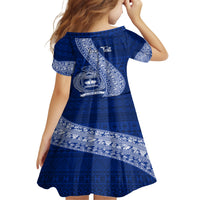 Personalised Fiji Queen Victoria School Kid Short Sleeve Dress Fijian Tapa Pattern LT14 - Polynesian Pride
