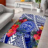 Personalised Samoana High School Area Rug American Samoa Schools Polynesian Tropical Flowers LT14 - Polynesian Pride