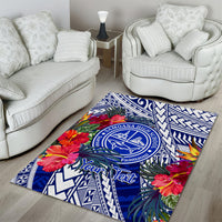 Personalised Samoana High School Area Rug American Samoa Schools Polynesian Tropical Flowers LT14 - Polynesian Pride