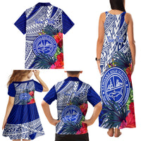 Personalised Samoana High School Family Matching Tank Maxi Dress and Hawaiian Shirt American Samoa Schools Polynesian Tropical Flowers LT14 - Polynesian Pride