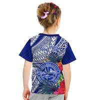 Personalised Samoana High School Kid T Shirt American Samoa Schools Polynesian Tropical Flowers LT14 - Polynesian Pride