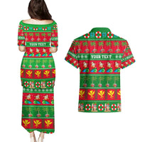 Personalised Hawaii Christmas Couples Matching Puletasi Dress and Hawaiian Shirt Mele Kalikimaka LT14 - Polynesian Pride