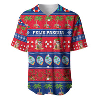 Personalised Guam Christmas Baseball Jersey Felis Pasgua LT14 Blue - Polynesian Pride