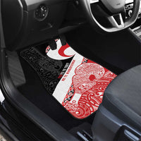 Toitu Te Tiriti Me Te Whakaputanga Car Mats Maori Wahaika With Haka Face LT14 - Polynesian Pride