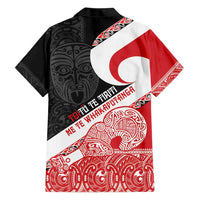 Toitu Te Tiriti Me Te Whakaputanga Hawaiian Shirt Maori Wahaika With Haka Face LT14 - Polynesian Pride