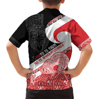 Toitu Te Tiriti Me Te Whakaputanga Hawaiian Shirt Maori Wahaika With Haka Face LT14 - Polynesian Pride