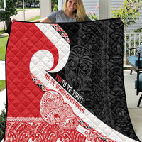 Toitu Te Tiriti Me Te Whakaputanga Quilt Maori Wahaika With Haka Face