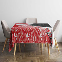 Toitu Te Tiriti Me Te Whakaputanga Tablecloth Maori Wahaika With Haka Face LT14 - Polynesian Pride