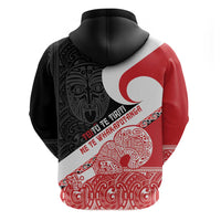 Toitu Te Tiriti Me Te Whakaputanga Zip Hoodie Maori Wahaika With Haka Face