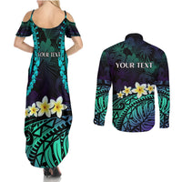 Personalised Pasifika Festival Auckland Couples Matching Summer Maxi Dress and Long Sleeve Button Shirt 2024 Pacific Islands Polynesian Pattern LT14 - Polynesian Pride