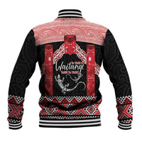 Toitu Te Tiriti O Waitangi Baseball Jacket Maori Wharenui With Taniko Motifs LT14 - Polynesian Pride
