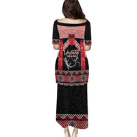 Toitu Te Tiriti O Waitangi Puletasi Maori Wharenui With Taniko Motifs LT14 - Polynesian Pride