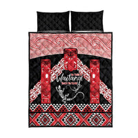 Toitu Te Tiriti O Waitangi Quilt Bed Set Maori Wharenui With Taniko Motifs LT14 - Polynesian Pride