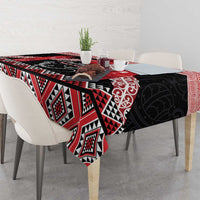 Toitu Te Tiriti O Waitangi Tablecloth Maori Wharenui With Taniko Motifs LT14 - Polynesian Pride