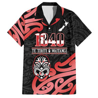 New Zealand 1840 Waitangi Day Hawaiian Shirt Aotearoa Haka Mask - Red Version LT14 Red - Polynesian Pride