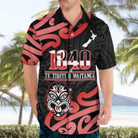 New Zealand 1840 Waitangi Day Hawaiian Shirt Aotearoa Haka Mask - Red Version LT14 - Polynesian Pride
