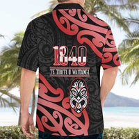 New Zealand 1840 Waitangi Day Hawaiian Shirt Aotearoa Haka Mask - Red Version LT14 - Polynesian Pride