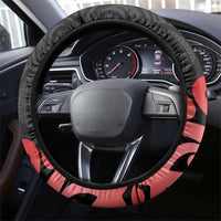 New Zealand 1840 Waitangi Day Steering Wheel Cover Aotearoa Haka Mask - Red Version LT14 - Polynesian Pride