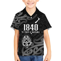 New Zealand 1840 Waitangi Day Hawaiian Shirt Aotearoa Haka Mask - Black Version LT14 - Polynesian Pride