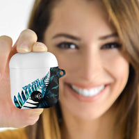 New Zealand Lawn Bowls Custom AirPods Case Aotearoa Silver Fern Paua Shell LT14 - Polynesian Pride