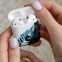 New Zealand Lawn Bowls Custom AirPods Case Aotearoa Silver Fern Paua Shell LT14 - Polynesian Pride