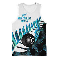 New Zealand Lawn Bowls Custom Basketball Jersey Aotearoa Silver Fern Paua Shell LT14 Unisex Black - Polynesian Pride