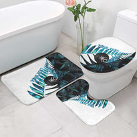 New Zealand Lawn Bowls Custom Bathroom Set Aotearoa Silver Fern Paua Shell - Polynesian Pride