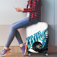 New Zealand Lawn Bowls Custom Luggage Cover Aotearoa Silver Fern Paua Shell LT14 - Polynesian Pride