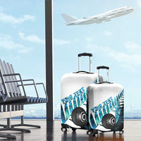 New Zealand Lawn Bowls Custom Luggage Cover Aotearoa Silver Fern Paua Shell LT14 - Polynesian Pride
