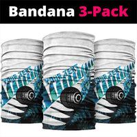 New Zealand Lawn Bowls Custom Neck Gaiter Aotearoa Silver Fern Paua Shell - Polynesian Pride