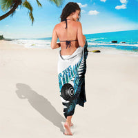 New Zealand Lawn Bowls Custom Sarong Aotearoa Silver Fern Paua Shell - Polynesian Pride