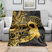 Polynesia Bone Cancer Awareness Blanket Fight Warriors LT14 - Polynesian Pride