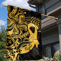 Polynesia Bone Cancer Awareness Garden Flag Fight Warriors LT14 - Polynesian Pride