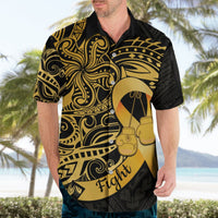 Polynesia Bone Cancer Awareness Hawaiian Shirt Fight Warriors LT14 - Polynesian Pride