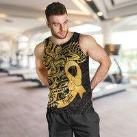 Polynesia Bone Cancer Awareness Men Tank Top Fight Warriors LT14 Black - Polynesian Pride