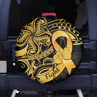 Polynesia Bone Cancer Awareness Spare Tire Cover Fight Warriors LT14 - Polynesian Pride