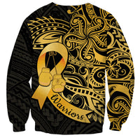 Polynesia Bone Cancer Awareness Sweatshirt Fight Warriors LT14 - Polynesian Pride