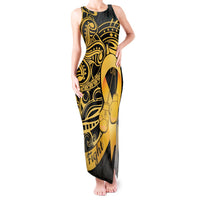 Polynesia Bone Cancer Awareness Tank Maxi Dress Fight Warriors LT14 Women Black - Polynesian Pride
