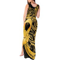 Polynesia Bone Cancer Awareness Tank Maxi Dress Fight Warriors LT14 - Polynesian Pride