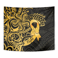 Polynesia Bone Cancer Awareness Tapestry Fight Warriors LT14 - Polynesian Pride