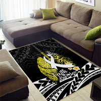 Polynesia World Lung Cancer Day Area Rug Faith Hope Love