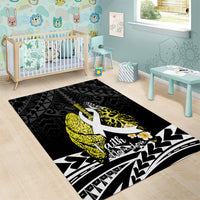 Polynesia World Lung Cancer Day Area Rug Faith Hope Love